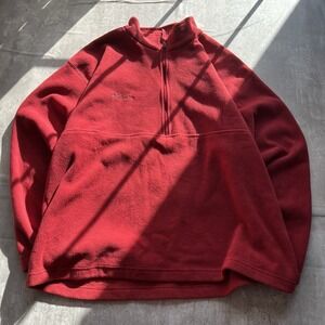 Columbia Sportswear Red 1/4 Quarter Zip Pullover Sweatshirt Size XXL Outdoors